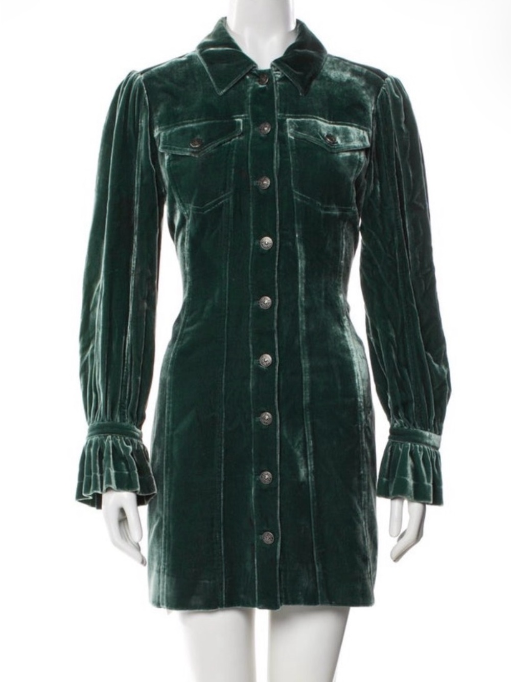 Cinq à Sept Dillon Velvet Silk-Blend Shirtdress - Picture 4 of 6